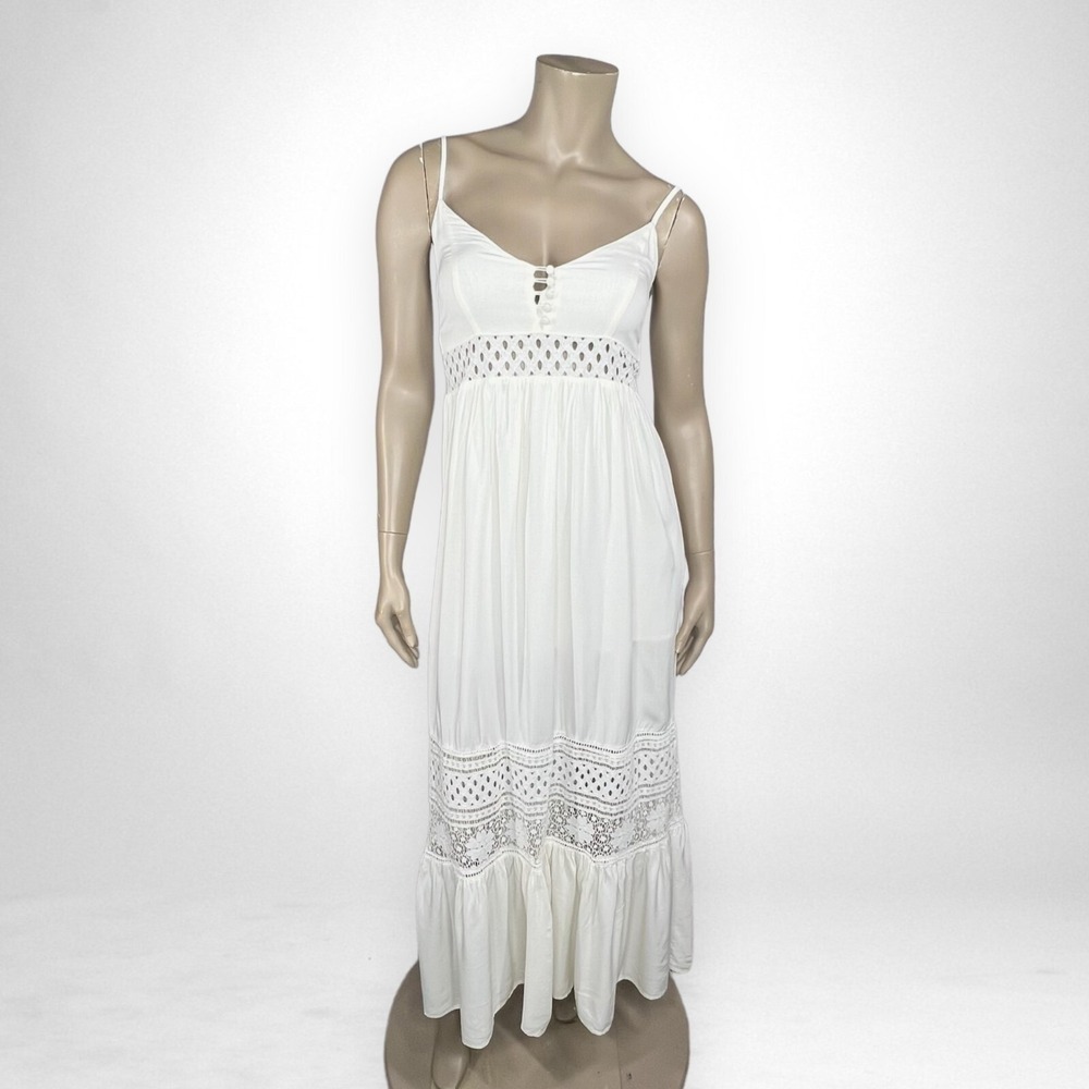 JACK BY BB DAKOTA 0 Kaia Maxi Dress White‎ Bridal Summer Vacation